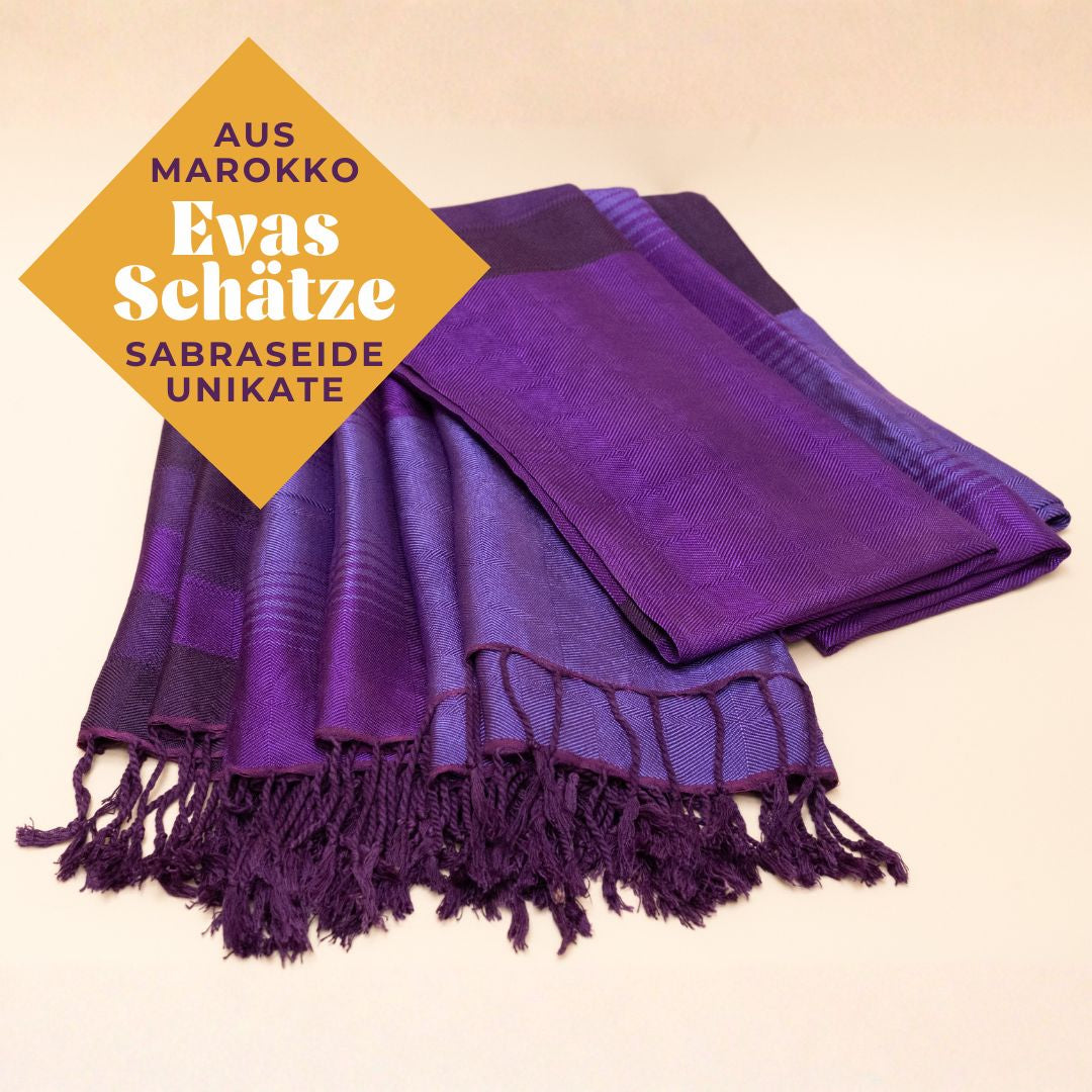 Handgewebter Schal aus Sabra Seide