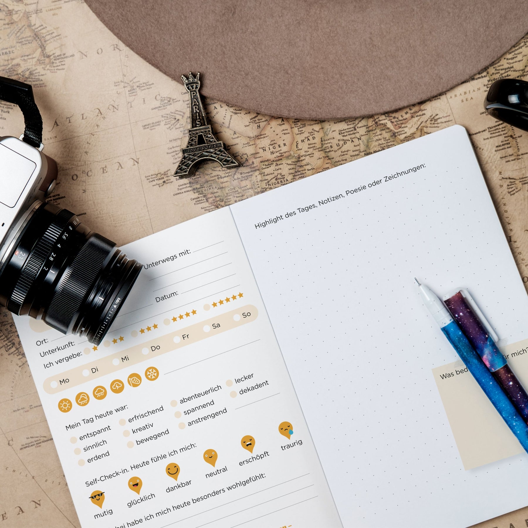 Geschenk: Achtsamkeits Reisetagebuch