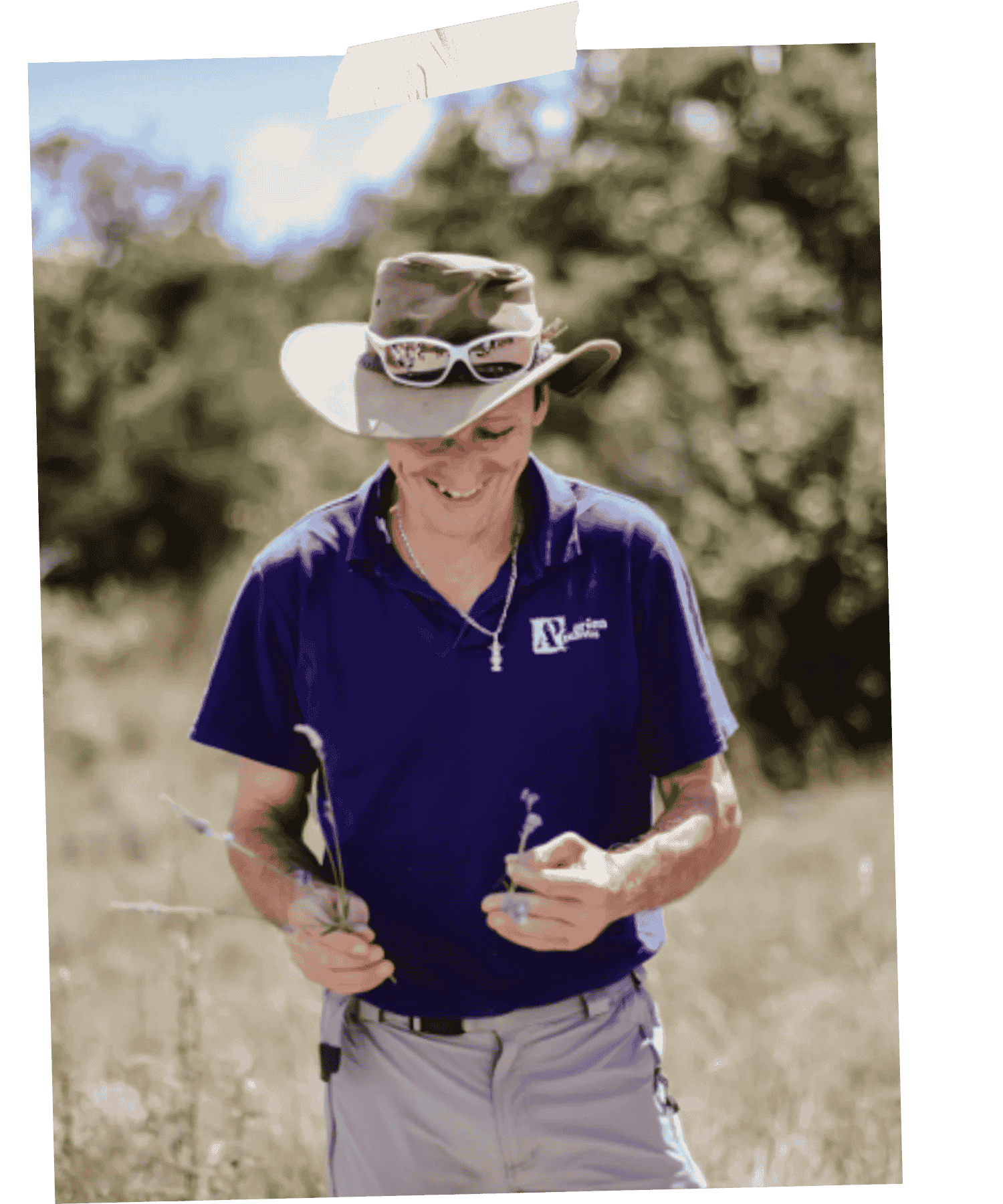 Laurent in Frankreich im Lavendelfeld