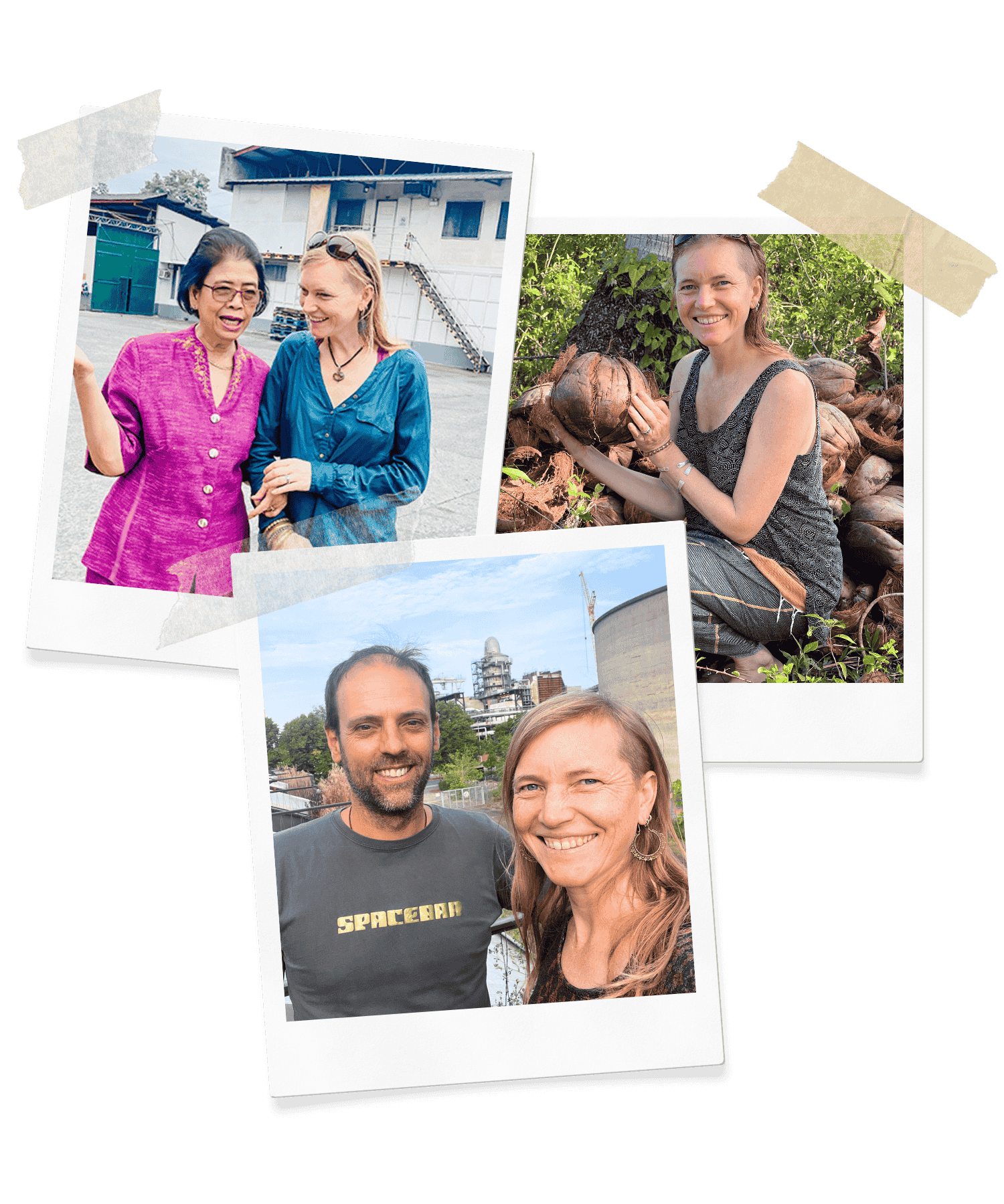 Eva besichtigt die Kokosölproduktion