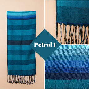 Handgewebter Schal aus Sabra Seide