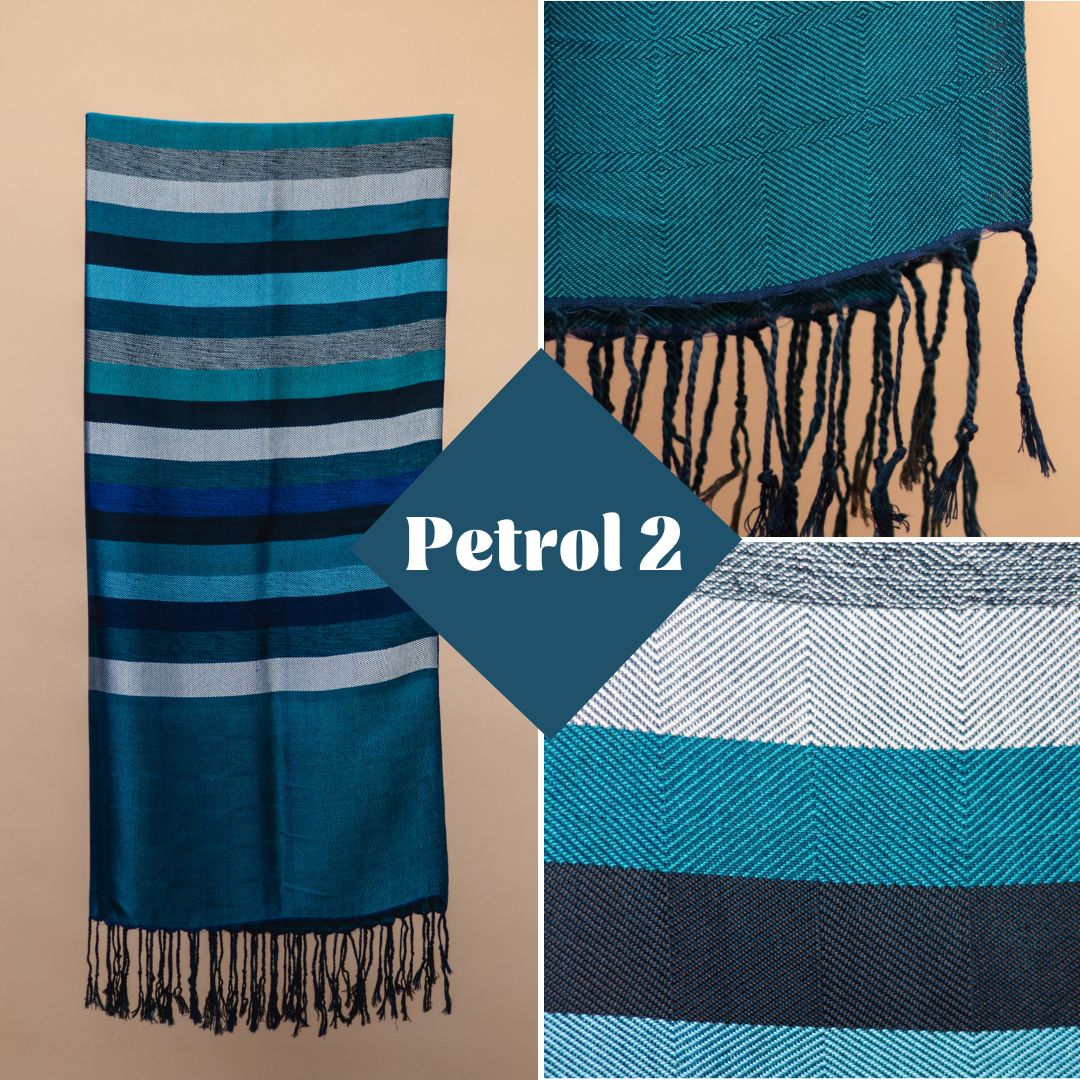 Handgewebter Schal aus Sabra Seide