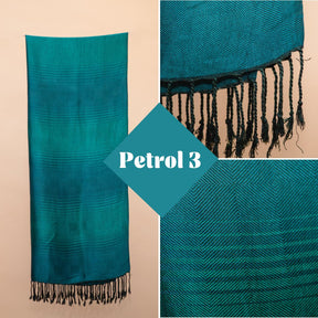 Handgewebter Schal aus Sabra Seide