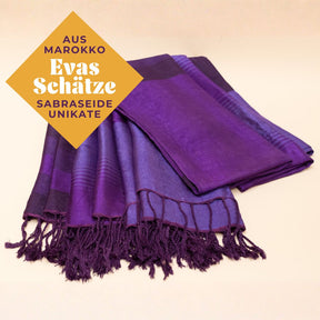 Handgewebter Schal aus Sabra Seide
