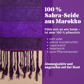 Handgewebter Schal aus Sabra Seide