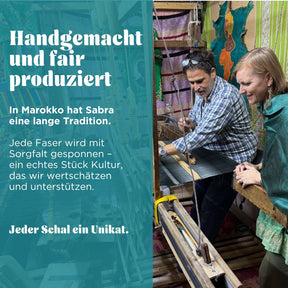 Handgewebter Schal aus Sabra Seide