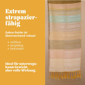 Handgewebter Schal aus Sabra Seide