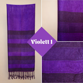 Handgewebter Schal aus Sabra Seide